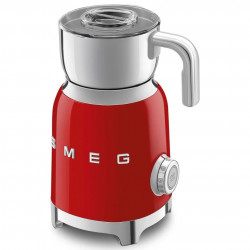 Уред за разпенване на мляко Smeg MFF11RDEU, 500 W, 600 мл, 8 програми, Подвижна кана, Автоматично изключване, Червен
