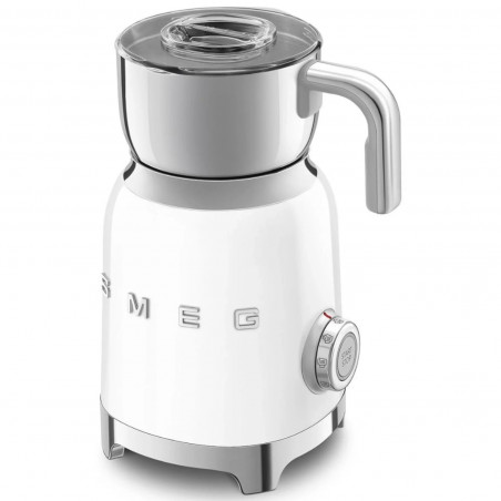 Уред за разпенване на мляко Smeg MFF11WHEU, 500 W, 600 мл, 8 програми, Подвижна кана, Автоматично изключване, Бял