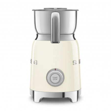 Уред за разпенване на мляко Smeg MFF11CREU, 500 W, 600 мл, 8 програми, Подвижна кана, Автоматично изключване, Крем