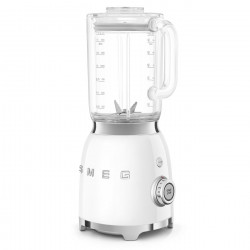 Блендер Smeg BLF03WHEU, 800W, 1.5 л, 18000 об/мин, 4 програми, 4 скорости + Пулс, Неръждаема стомана, Бял
