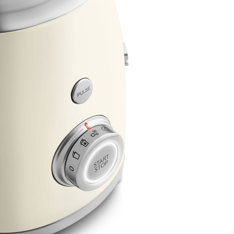 Блендер Smeg BLF03CREU, 800W, 1.5 л, 18000 об/мин, 4 програми, 4 скорости + Пулс, Неръждаема стомана, Крема