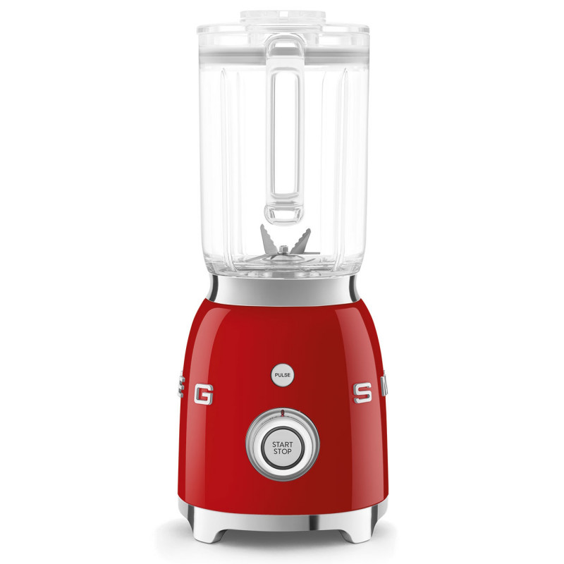 Блендер Smeg BLF03RDEU, 800W, 1.5 л, 18000 об/мин, 4 програми, 4 скорости + Пулс, Неръждаема стомана, Червен