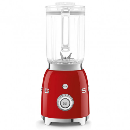 Блендер Smeg BLF03RDEU, 800W, 1.5 л, 18000 об/мин, 4 програми, 4 скорости + Пулс, Неръждаема стомана, Червен