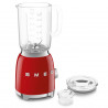 Блендер Smeg BLF03RDEU, 800W, 1.5 л, 18000 об/мин, 4 програми, 4 скорости + Пулс, Неръждаема стомана, Червен
