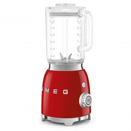 Блендер Smeg BLF03RDEU, 800W, 1.5 л, 18000 об/мин, 4 програми, 4 скорости + Пулс, Неръждаема стомана, Червен