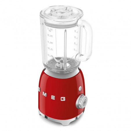 Блендер Smeg BLF03RDEU, 800W, 1.5 л, 18000 об/мин, 4 програми, 4 скорости + Пулс, Неръждаема стомана, Червен