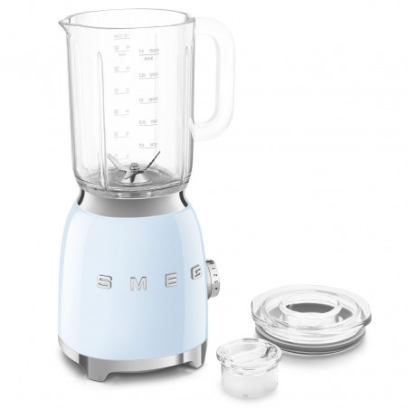 Блендер Smeg BLF03PBEU, 800W, 1.5 л, 18000 об/мин, 4 програми, 4 скорости + Пулс, Неръждаема стомана, Пастелно син