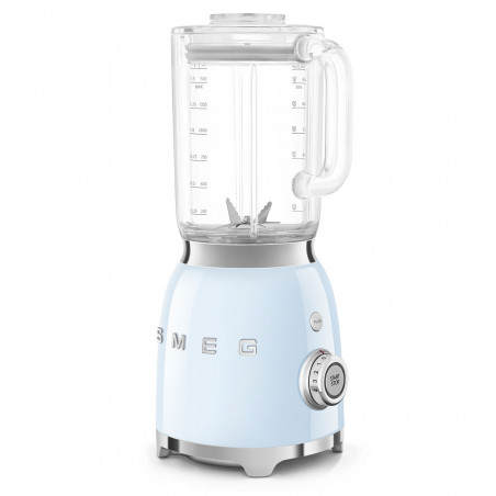 Блендер Smeg BLF03PBEU, 800W, 1.5 л, 18000 об/мин, 4 програми, 4 скорости + Пулс, Неръждаема стомана, Пастелно син