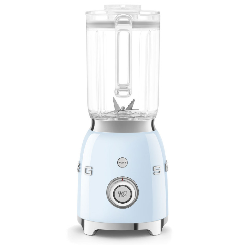 Блендер Smeg BLF03PBEU, 800W, 1.5 л, 18000 об/мин, 4 програми, 4 скорости + Пулс, Неръждаема стомана, Пастелно син
