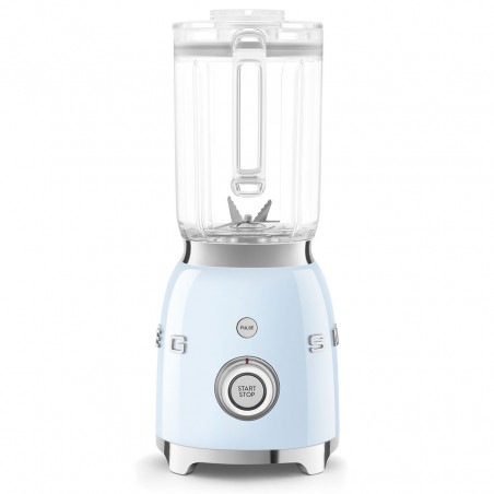 Блендер Smeg BLF03PBEU, 800W, 1.5 л, 18000 об/мин, 4 програми, 4 скорости + Пулс, Неръждаема стомана, Пастелно син