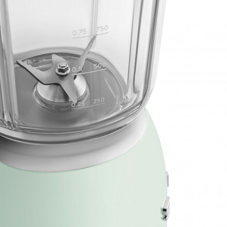 Блендер Smeg BLF03PGEU, 800W, 1.5 л, 18000 об/мин, 4 програми, 4 скорости + Пулс, Неръждаема стомана, Пастелно зелен