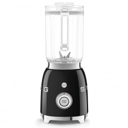 Блендер Smeg BLF03BLEU, 800W, 1.5 л, 18000 об/мин, 4 програми, 4 скорости + Пулс, Неръждаема стомана, Черен
