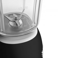 Блендер Smeg BLF03BLEU, 800W, 1.5 л, 18000 об/мин, 4 програми, 4 скорости + Пулс, Неръждаема стомана, Черен