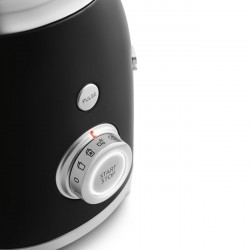 Блендер Smeg BLF03BLEU, 800W, 1.5 л, 18000 об/мин, 4 програми, 4 скорости + Пулс, Неръждаема стомана, Черен