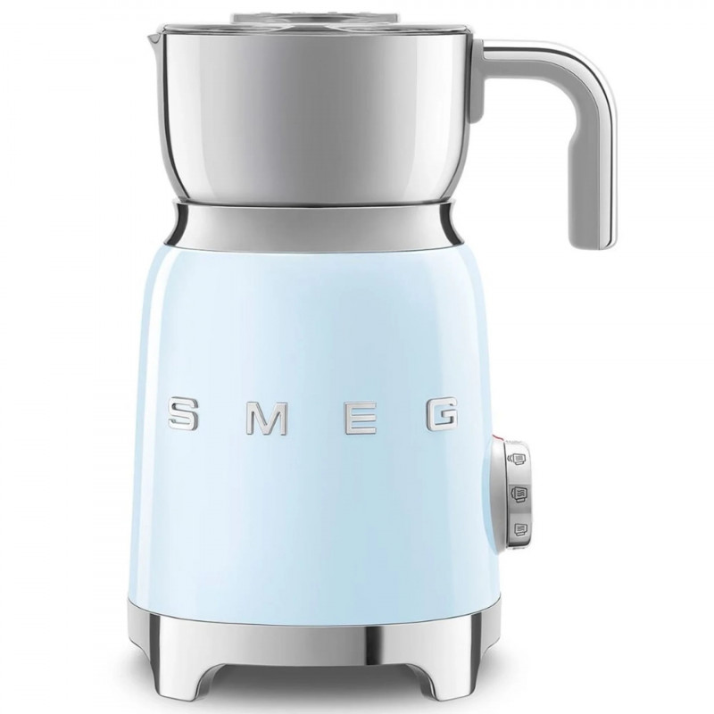 Уред за разпенване на мляко Smeg MFF11PBEU, 500 W, 600 мл, 8 програми, Подвижна кана, Автоматично изключване, Пастелно Синьо