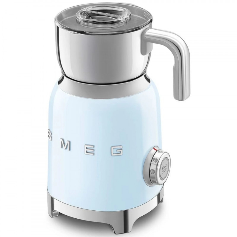 Уред за разпенване на мляко Smeg MFF11PBEU, 500 W, 600 мл, 8 програми, Подвижна кана, Автоматично изключване, Пастелно Синьо