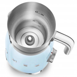 Уред за разпенване на мляко Smeg MFF11PBEU, 500 W, 600 мл, 8 програми, Подвижна кана, Автоматично изключване, Пастелно Синьо