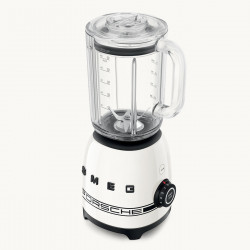 Блендер Smeg Porsche BLF03PCWEU, 800W, 1.5 л, 18000 об/мин, 4 програми, 4 скорости + Пулс, Неръждаема стомана, Бял