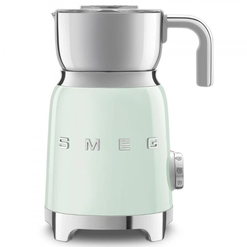 Уред за разпенване на мляко Smeg MFF11PGEU, 500 W, 600 мл, 8 програми, Подвижна кана, Автоматично изключване, Пастелно Зелен