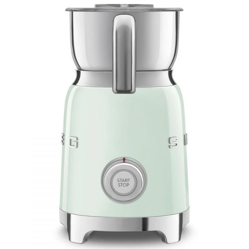 Уред за разпенване на мляко Smeg MFF11PGEU, 500 W, 600 мл, 8 програми, Подвижна кана, Автоматично изключване, Пастелно Зелен