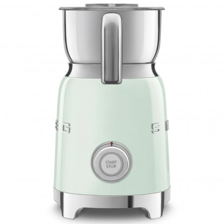 Уред за разпенване на мляко Smeg MFF11PGEU, 500 W, 600 мл, 8 програми, Подвижна кана, Автоматично изключване, Пастелно Зелен