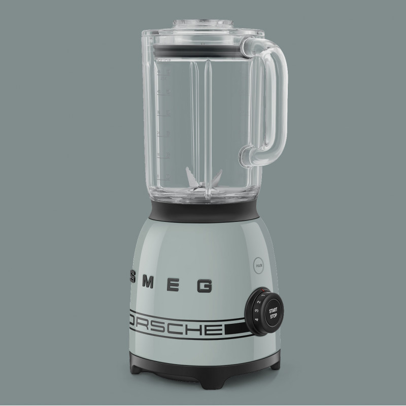 Блендер Smeg Porsche BLF03PSGEU, 800W, 1.5 л, 18000 об/мин, 4 програми, 4 скорости + Пулс, Неръждаема стомана, Зелен