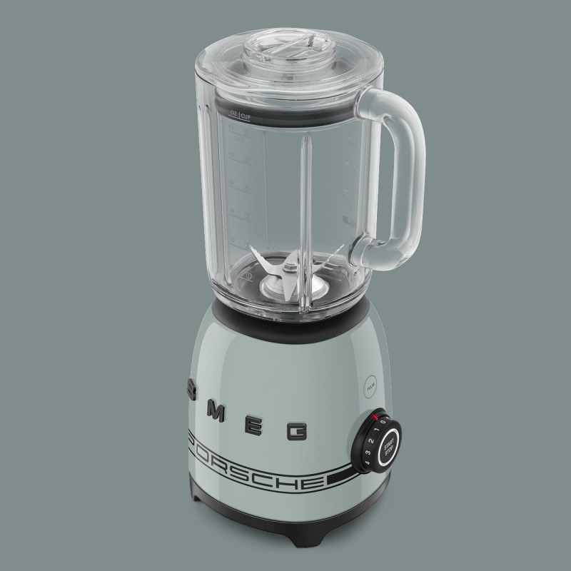 Блендер Smeg Porsche BLF03PSGEU, 800W, 1.5 л, 18000 об/мин, 4 програми, 4 скорости + Пулс, Неръждаема стомана, Зелен