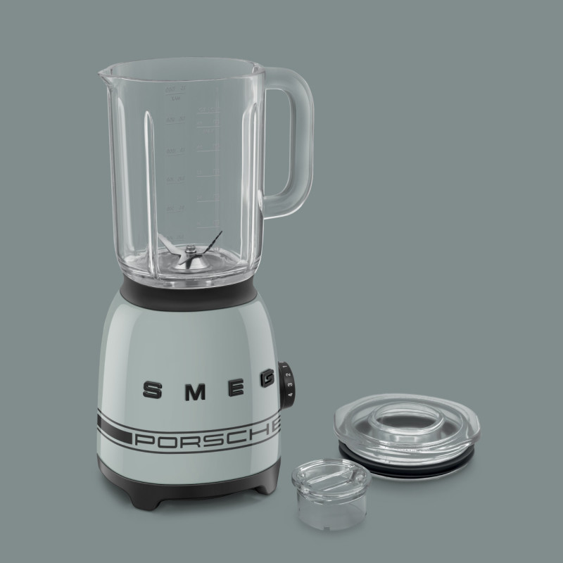 Блендер Smeg Porsche BLF03PSGEU, 800W, 1.5 л, 18000 об/мин, 4 програми, 4 скорости + Пулс, Неръждаема стомана, Зелен