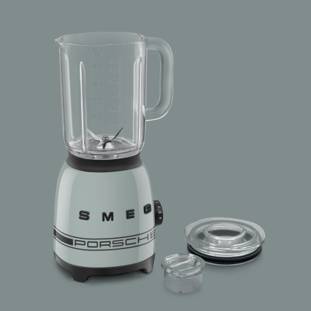 Блендер Smeg Porsche BLF03PSGEU, 800W, 1.5 л, 18000 об/мин, 4 програми, 4 скорости + Пулс, Неръждаема стомана, Зелен