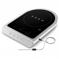 Преносим индукционен котлон Smeg PIC01WHMEU, 2100 W, Керамично стъкло, Бял мат