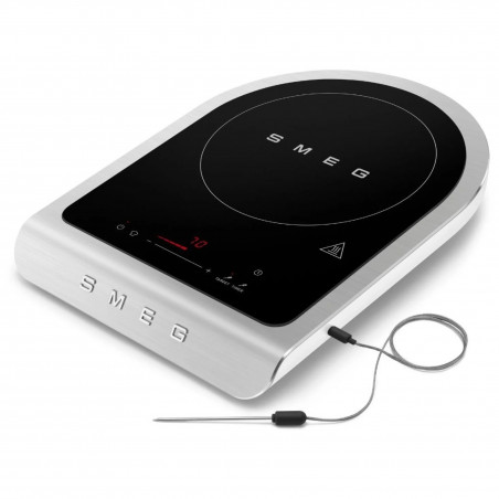 Преносим индукционен котлон Smeg PIC01WHMEU, 2100 W, Керамично стъкло, Бял мат
