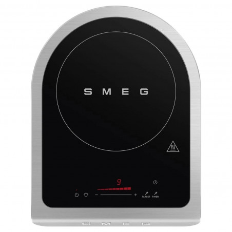 Преносим индукционен котлон Smeg PIC01WHMEU, 2100 W, Керамично стъкло, Бял мат