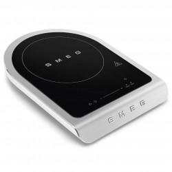Преносим индукционен котлон Smeg PIC01WHMEU, 2100 W, Керамично стъкло, Бял мат