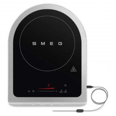 Преносим индукционен котлон Smeg PIC01WHMEU, 2100 W, Керамично стъкло, Бял мат