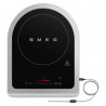 Преносим индукционен котлон Smeg PIC01WHMEU, 2100 W, Керамично стъкло, Бял мат