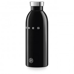 Термо бутилка SMEG Clima 50's Style WBF01BL, 500 мл, Херметично затваряне, Двустенна, Неръждаема стомана 18/8, Черен