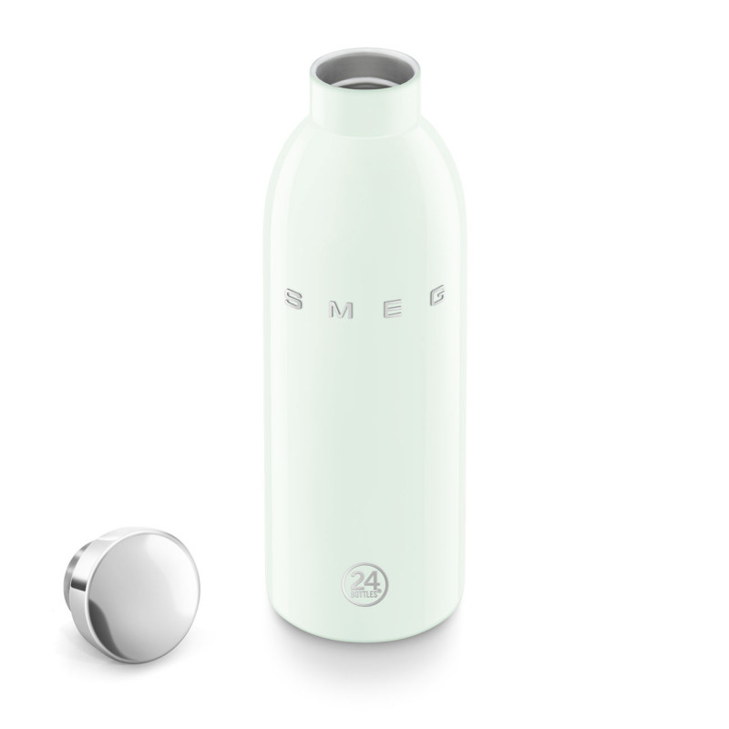 Термо бутилка SMEG Clima 50's Style WBF01PG, 500 мл, Херметично затваряне, Двустенна, Неръждаема стомана 18/8, Зелен