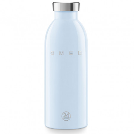 Термо бутилка SMEG Clima 50's Style WBF01PB, 500 мл, Херметично затваряне, Двустенна, Неръждаема стомана 18/8, Син