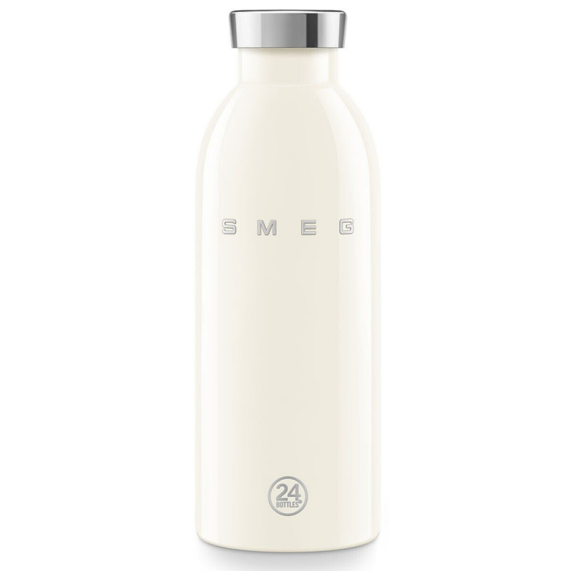 Термо бутилка SMEG Clima 50's Style WBF01CR, 500 мл, Херметично затваряне, Двустенна, Неръждаема стомана 18/8, Крем