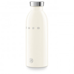 Термо бутилка SMEG Clima 50's Style WBF01CR, 500 мл, Херметично затваряне, Двустенна, Неръждаема стомана 18/8, Крем