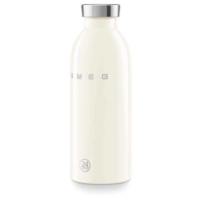 Термо бутилка SMEG Clima 50's Style WBF01CR, 500 мл, Херметично затваряне, Двустенна, Неръждаема стомана 18/8, Крем