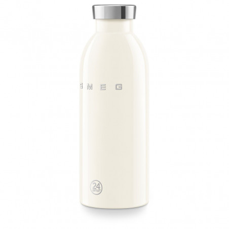 Термо бутилка SMEG Clima 50's Style WBF01CR, 500 мл, Херметично затваряне, Двустенна, Неръждаема стомана 18/8, Крем
