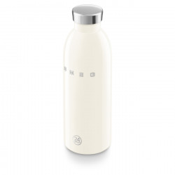 Термо бутилка SMEG Clima 50's Style WBF01CR, 500 мл, Херметично затваряне, Двустенна, Неръждаема стомана 18/8, Крем