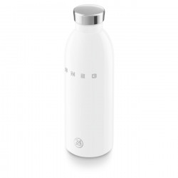 Термо бутилка SMEG Clima 50's Style WBF01WH, 500 мл, Херметично затваряне, Двустенна, Неръждаема стомана 18/8, Бял