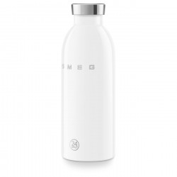 Термо бутилка SMEG Clima 50's Style WBF01WH, 500 мл, Херметично затваряне, Двустенна, Неръждаема стомана 18/8, Бял