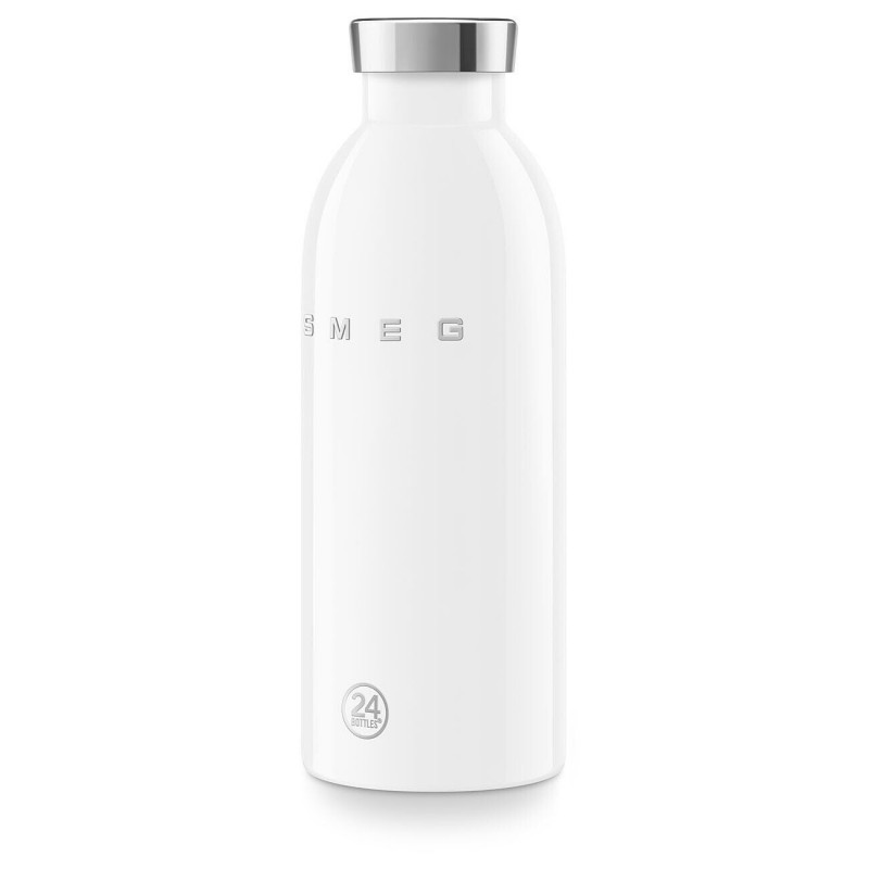 Термо бутилка SMEG Clima 50's Style WBF01WH, 500 мл, Херметично затваряне, Двустенна, Неръждаема стомана 18/8, Бял