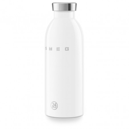 Термо бутилка SMEG Clima 50's Style WBF01WH, 500 мл, Херметично затваряне, Двустенна, Неръждаема стомана 18/8, Бял
