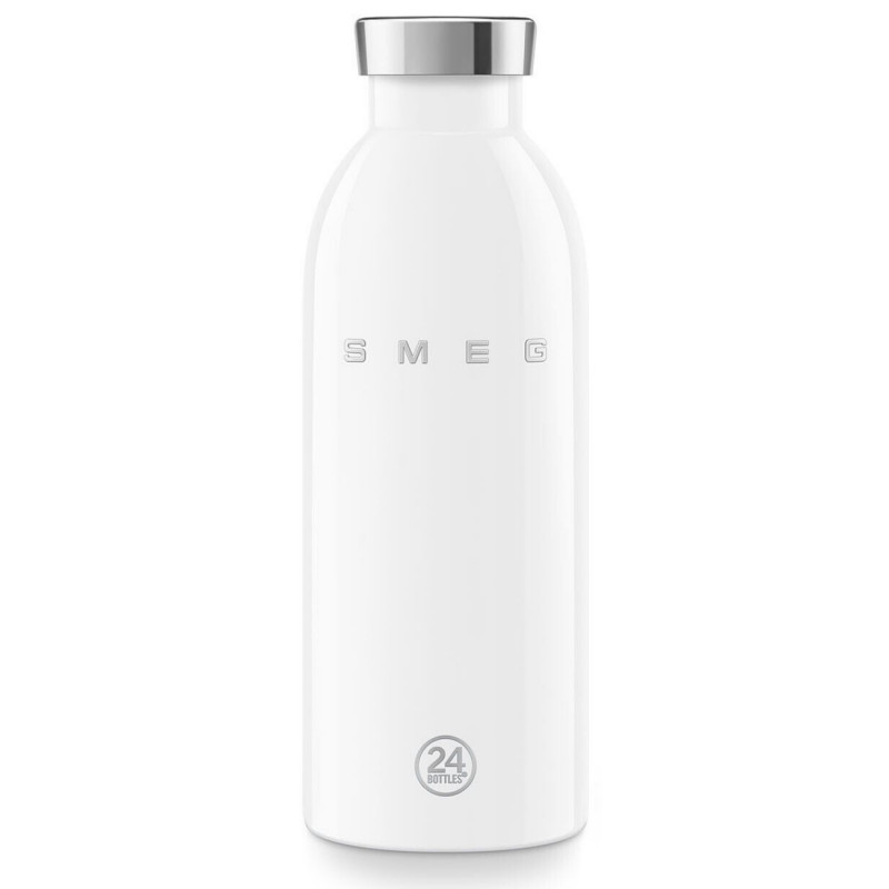 Термо бутилка SMEG Clima 50's Style WBF01WH, 500 мл, Херметично затваряне, Двустенна, Неръждаема стомана 18/8, Бял