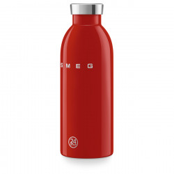 Термо бутилка SMEG Clima 50's Style WBF01RD, 500 мл, Херметично затваряне, Двустенна, Неръждаема стомана 18/8, Червен