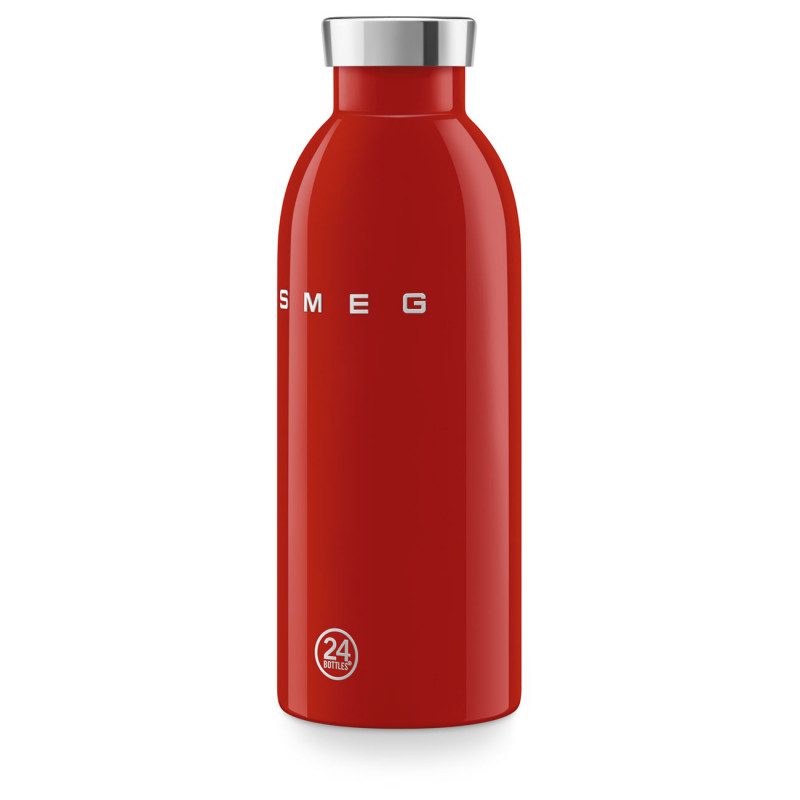 Термо бутилка SMEG Clima 50's Style WBF01RD, 500 мл, Херметично затваряне, Двустенна, Неръждаема стомана 18/8, Червен
